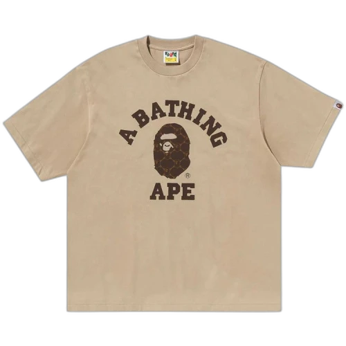BAPE College Monogram College Relaxed Fit Tee 'Beige'