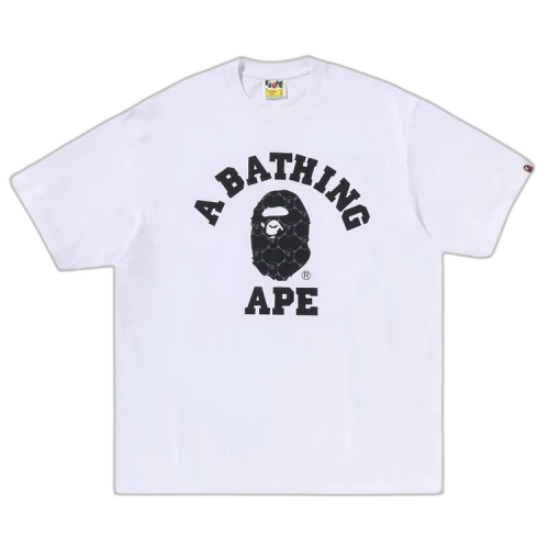 BAPE College Monogram College Relaxed Fit Tee 'White'