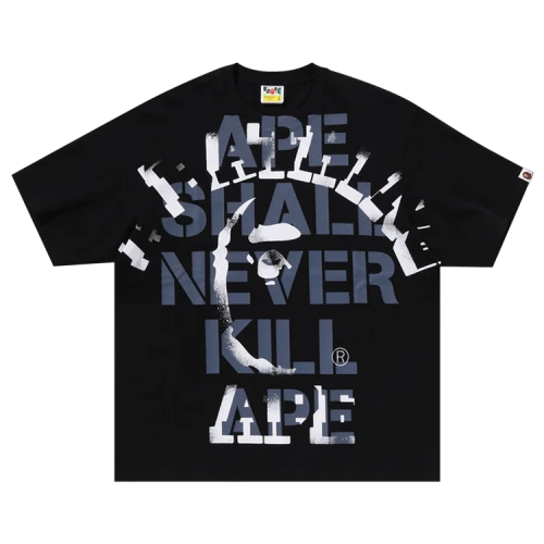 BAPE Spray Print College Relaxed Fit Tee 'Black'