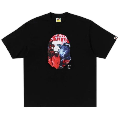 BAPE Photo Print Ape Head Relaxed Fit Tee 'Black'