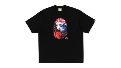 BAPE Photo Print Ape Head Relaxed Fit Tee Black