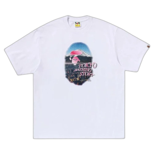 BAPE Cityscape Ape Head Relaxed Fit Tee 'White'