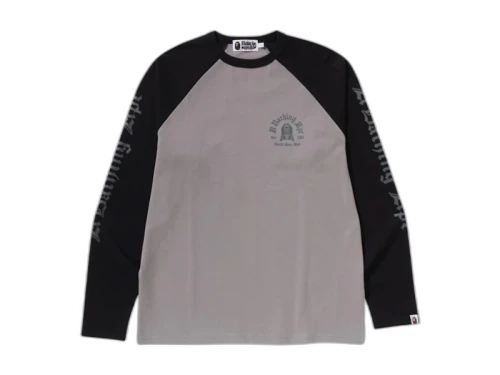BAPE Raglan Sleeve L/S Tee Black