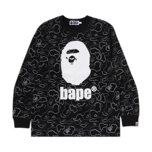 BAPE Neon Camo Long-Sleeve Tee 'Black'