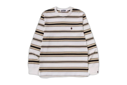 BAPE One Point Stripe L/S Tee Navy