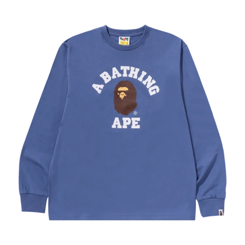 BAPE College Long-Sleeve Tee 'Navy'