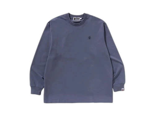 BAPE One Point Relaxed Fit L/S Tee Charcoal