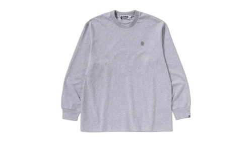 BAPE One Point Relaxed Fit L/S Tee Gray