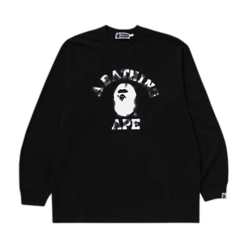BAPE College Relaxed Fit Long-Sleeve Tee 'Black'