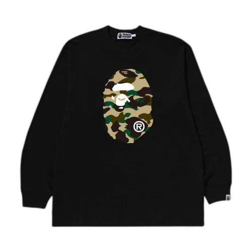 BAPE 1st Camo Ape Head Relaxed Fit Long-Sleeve Tee 'Black'