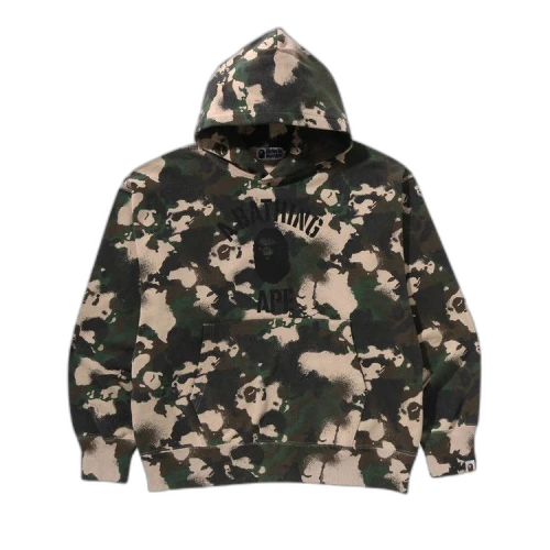 BAPE Map Camo Pullover Hoodie 'Green'