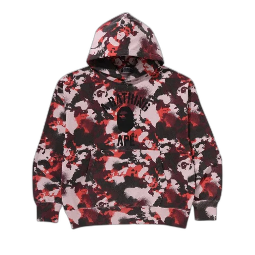 BAPE Map Camo Pullover Hoodie 'Red'