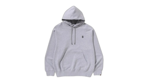 BAPE One Point Relaxed Pullover Hoodie Gray