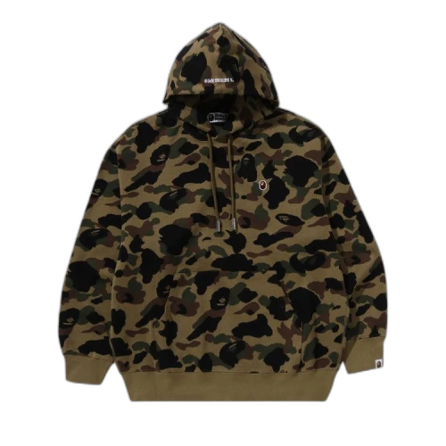 BAPE 1st Camo Jacquard One Point Relaxed Fit Pullover Hoodie 'Green'