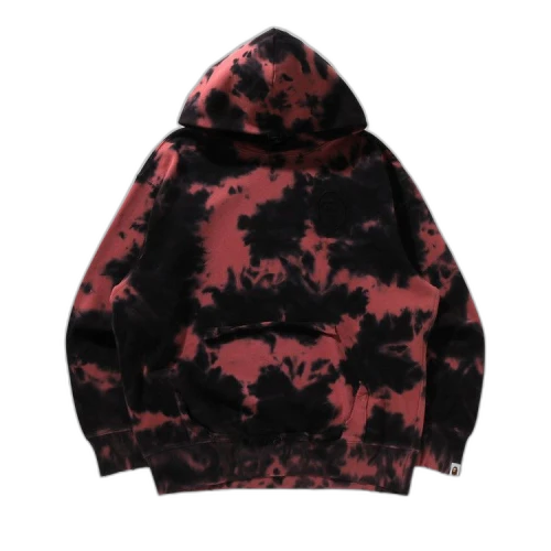 BAPE Destroyed Bleach Logo Relaxed Fit Pullover Hoodie 'Black'