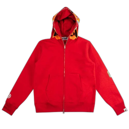 BAPE Tiger Full Zip Hoodie 'Red'