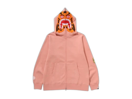 BAPE Tiger Full Zip Hoodie (FW24) Pink