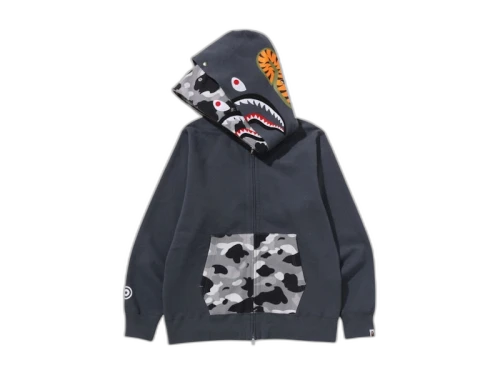 BAPE 1st Camo Shark Full Zip Double Hoodie Olivedrab