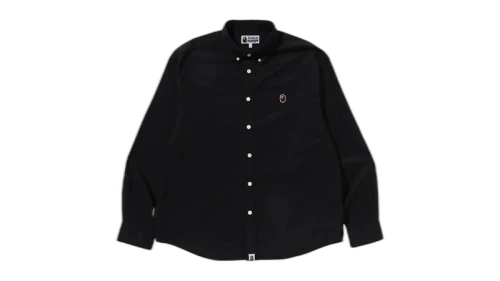 BAPE One Point Oxford L/S Shirt Black