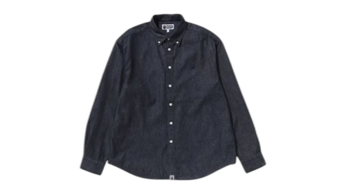 BAPE One Point Light Weight Denim L/S Shirt Indigo