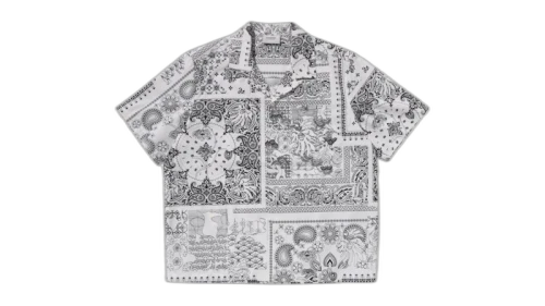 BAPE Black Boro Paisley Camp Shirt Black