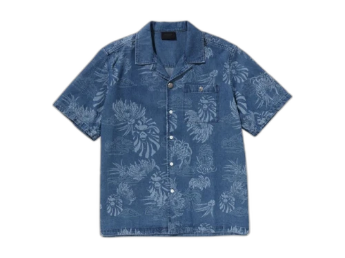 BAPE Black Hawaiian Camp II Shirt Blue