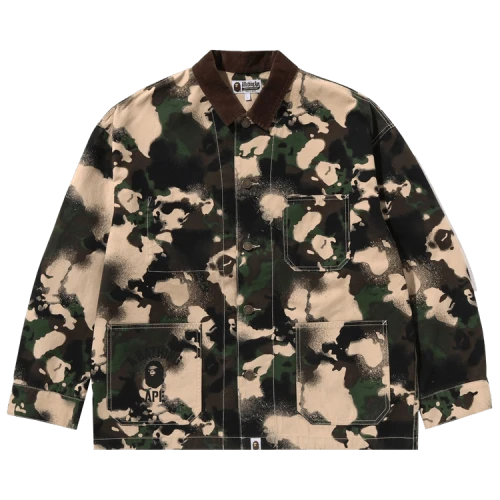 BAPE Map Camo Work Jacket 'Green'