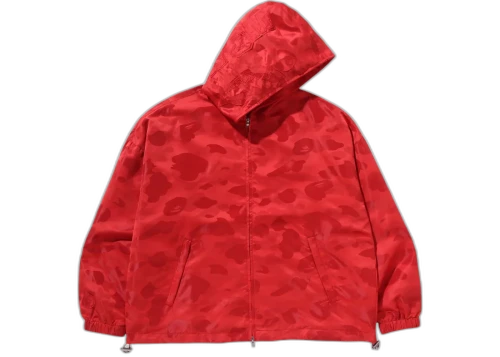 BAPE Solid Camo Shark Full Zip Jacket Red