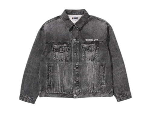 BAPE Fake Print Denim Jacket Black