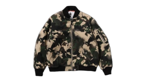 BAPE Map Camo Bomber Jacket Green
