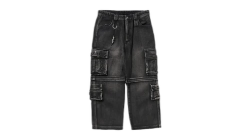 BAPE Black Cargo Rider Biker Jeans Black