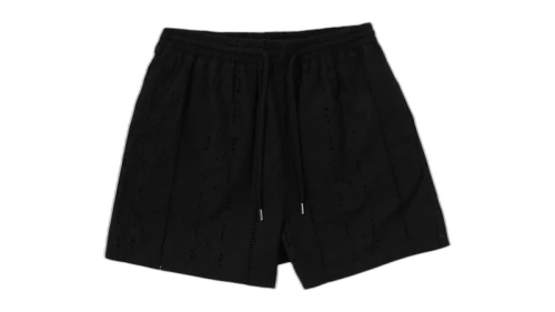 BAPE Embroidery Relaxed Fit Shorts Black