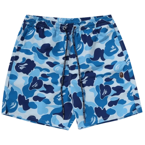BAPE ABC Camo One Point Relaxed Fit Water Shorts 'Blue'