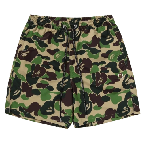 BAPE ABC Camo One Point Relaxed Fit Water Shorts 'Green'
