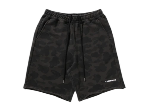 BAPE 1st Camo Heavy Washed Relaxed Fit Sweat Shorts Black