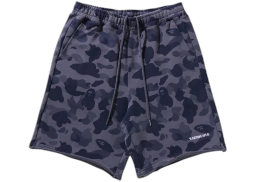 BAPE 1st Camo Heavy Washed Relaxed Fit Sweat Shorts Charcoal