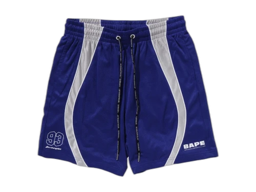 BAPE Solid Camo Jacquard Multilogo Relaxed Fit Sweat Shorts Blue