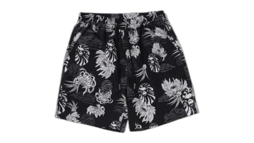 BAPE Black Hawaiian Camp I Shorts Black