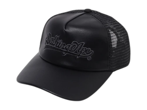 BAPE Baseball Logo Mesh Cap Black
