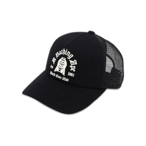 BAPE Logo Panel Mesh Cap 'Black'