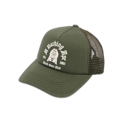 BAPE Logo Panel Mesh Cap 'Olivedrab'