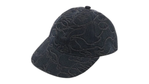 BAPE Line Camo Jacquard Multi Logo Denim Cap Light Indigo