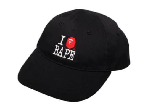 BAPE Logo Cotton Twill Cap Red