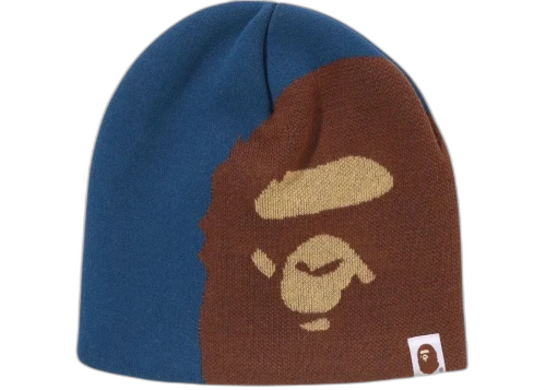 BAPE Ape Head Knit Beanie Blue