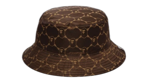 BAPE College Monogram Reversible Buckle Hat Black