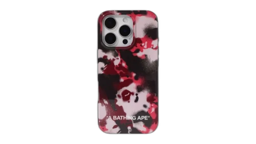 BAPE Map Camo iPhone 16 Pro Case Red