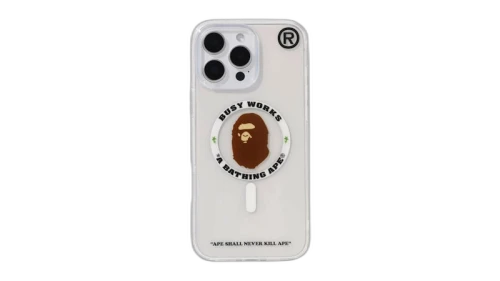BAPE Busy Works iPhone 16 Pro Max Case Clear