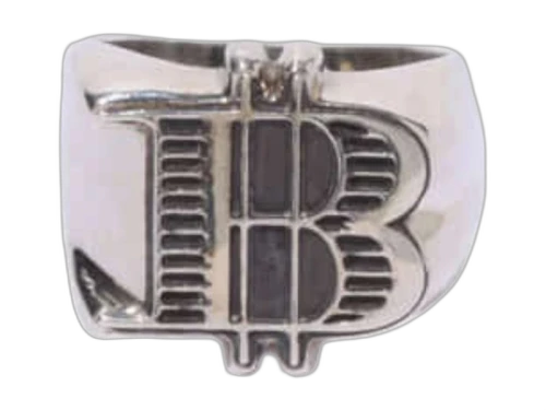 BAPE B Logo Ring Silver