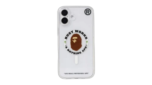BAPE Busy Works iPhone 16 Plus Case Clear