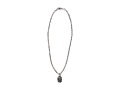 BAPE Black Madface Necklace Silver